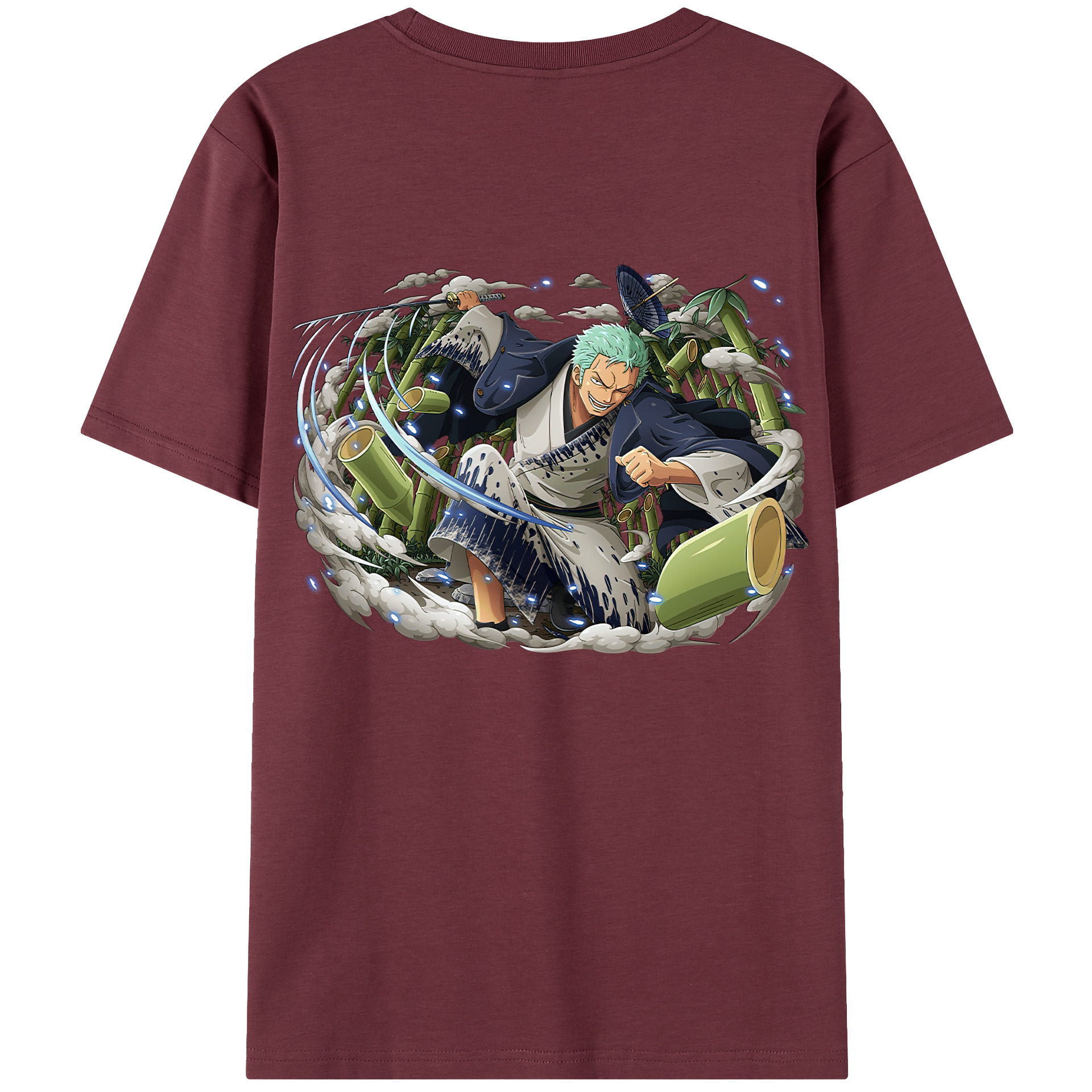 ワンピース ロロノア・ゾロ ONE PIECE Roronoa Zoro 綿100％半袖Tシャツ（背面プリント）